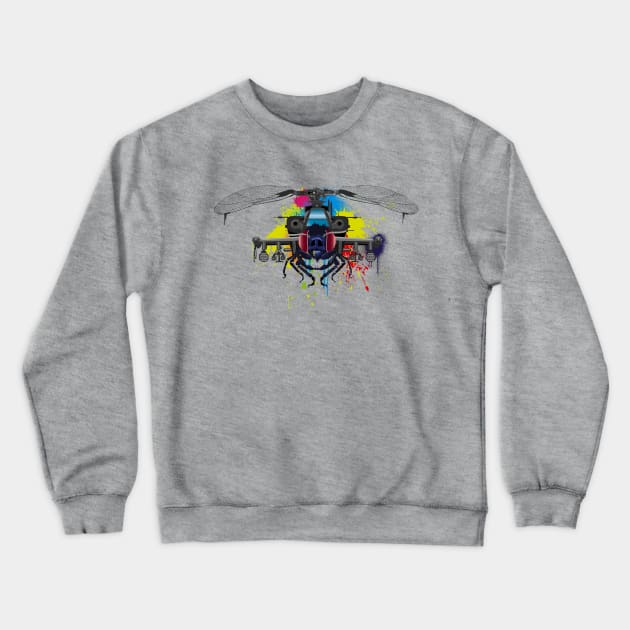 Dragon Attack Copter Crewneck Sweatshirt by BOEC Gear